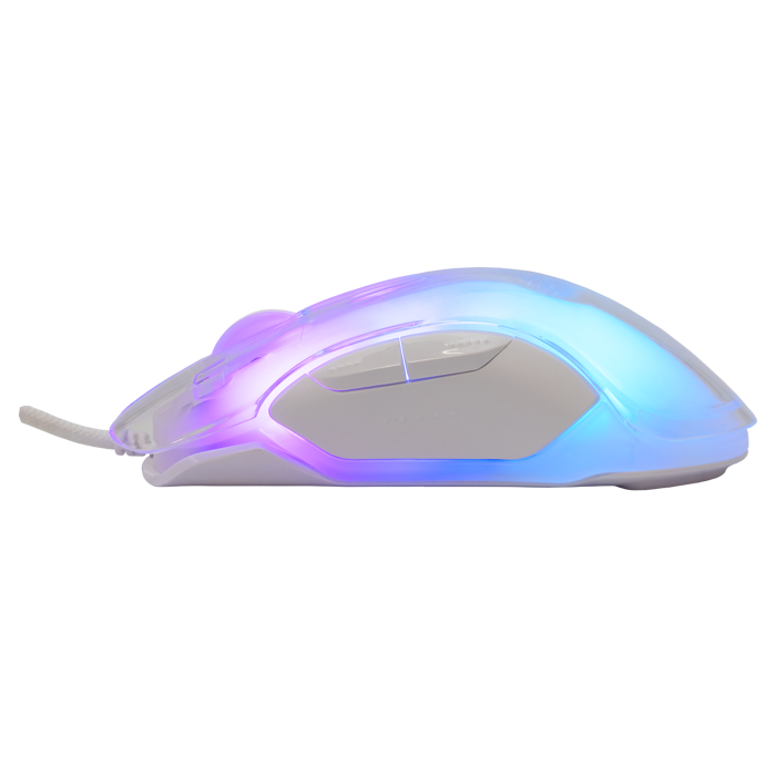 WHITE SHARK RGB gaming miš GM-5017 MORDRED bijeli 12.800dpi