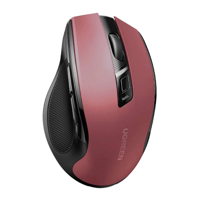 Wireless mouse UGREEN Bluetooth 5.0 and 2.4 Ghz with USB receiver - red