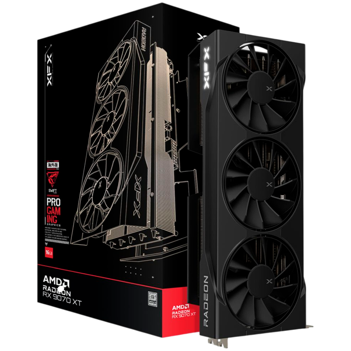 XFX Swift AMD Radeon RX 9070XT Triple Fan 16GB GDDR6 256-bit HDMI 3x DP, SI ONLY