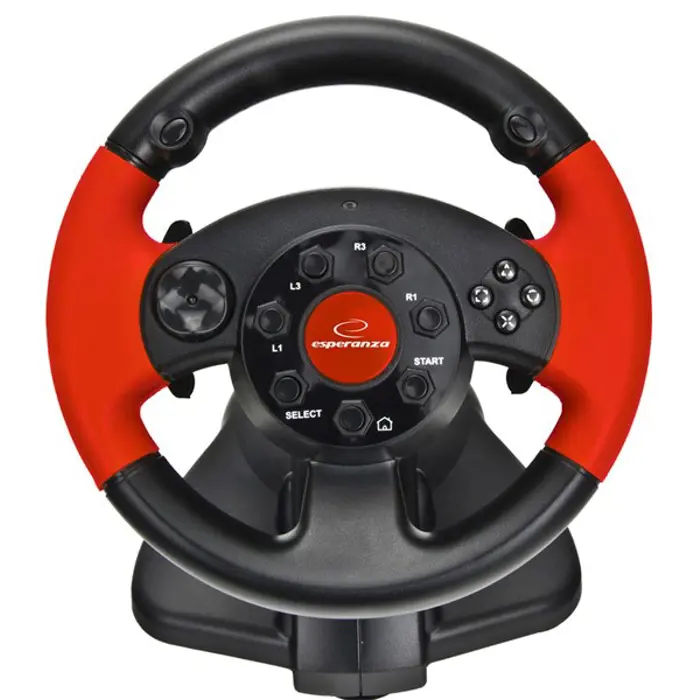 xlyne EG103 Gaming Controller Steering wheel PC,Playstation 2,Playstation 3 Digital Black,Red