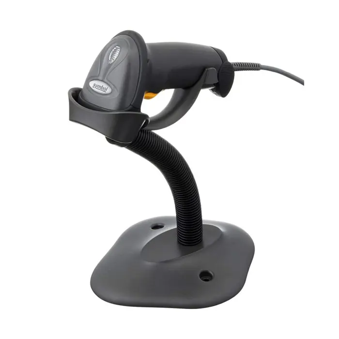 Zebra LS2208 1D laserski barcode čitač + stalak, USB, antracit