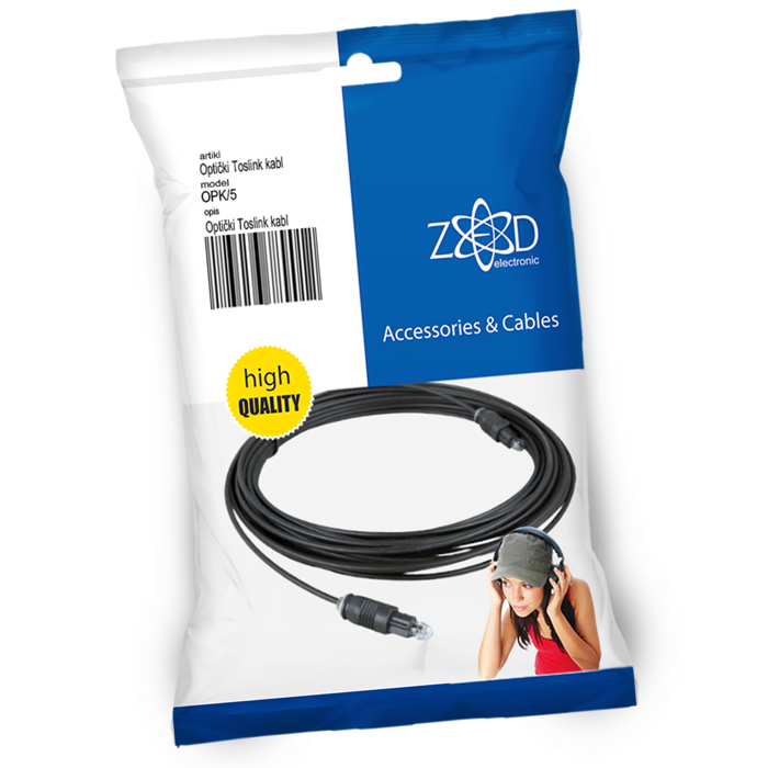 ZED electronic Optički Toslink kabel 5 metara, extra kvaliteta - OPK/5
