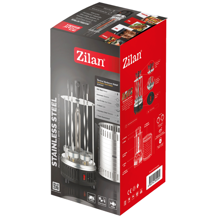 Zilan Električni roštilj, vertikalni, 900 W - ZLN5565