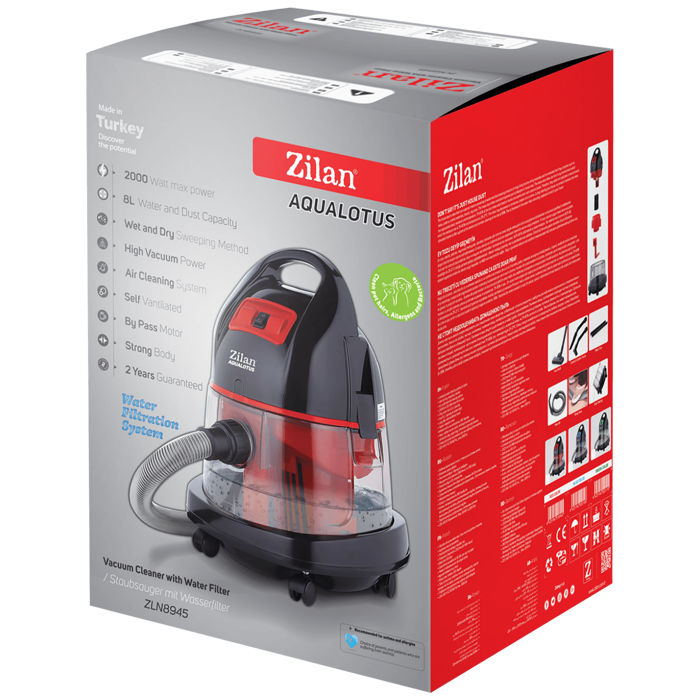 Zilan Usisavač za suho/mokro usisavanje, 1600 W, plava - ZLN8945/BL