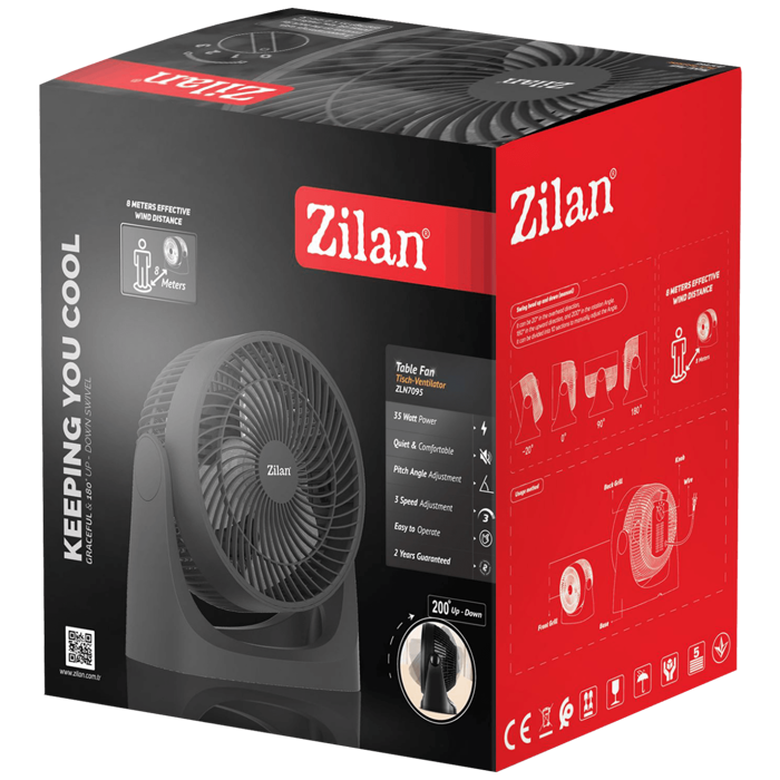 Zilan Ventilator stolni, 3 brzine rada, 35W - ZLN7095